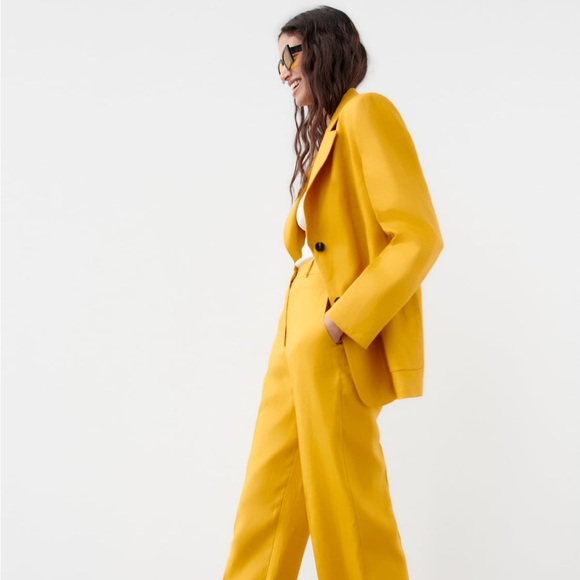 BNWT Zara Linen Blazer Sz S - Picture 4 of 7